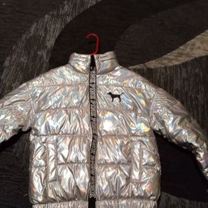 Vs  pink Rare Htf Sparkly puffer coat is a xs but fits like a small
